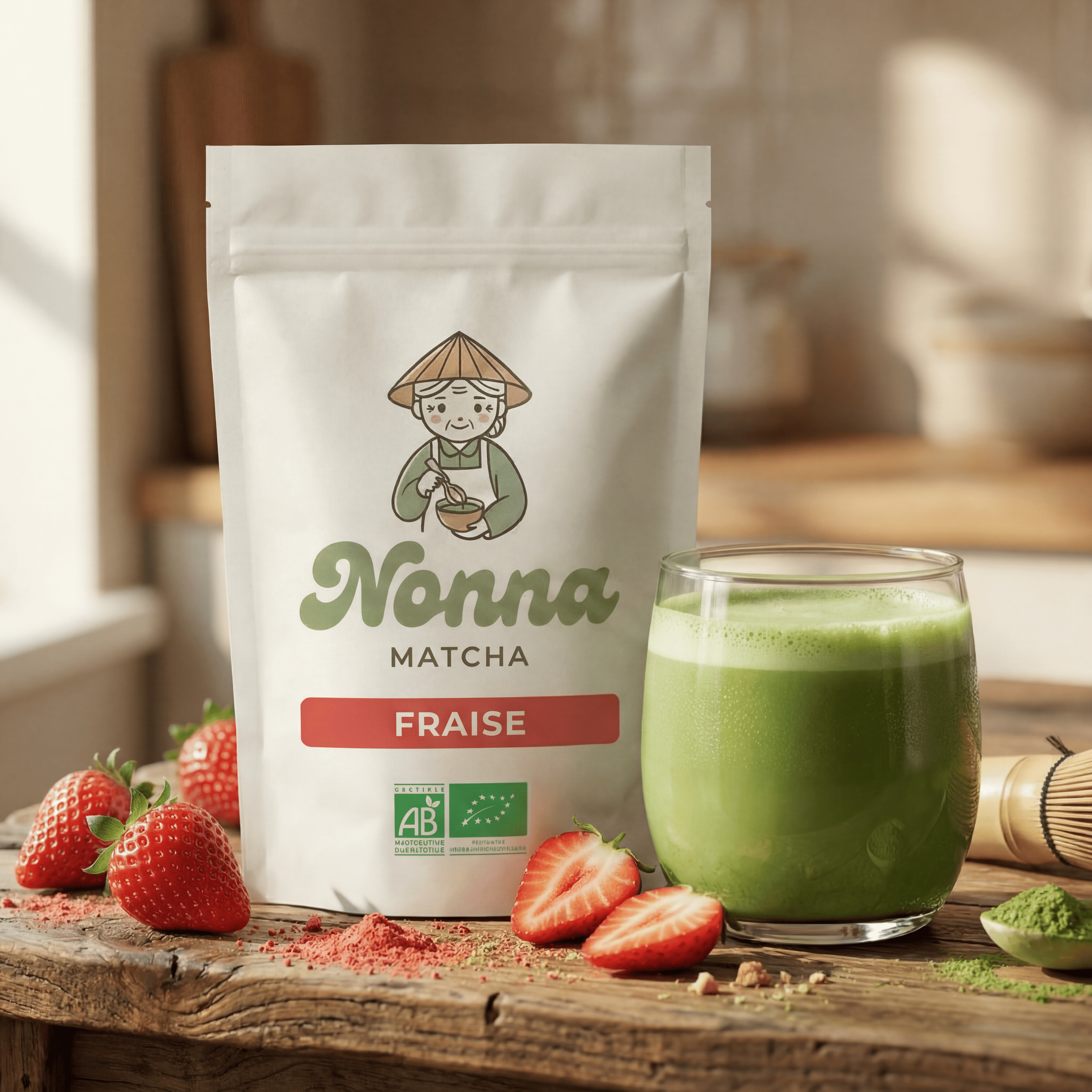Matcha Fraise 50g